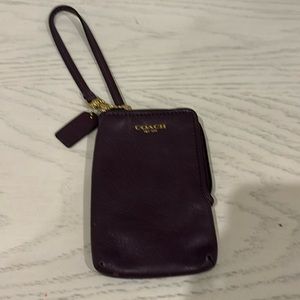 Coach purple wristlet